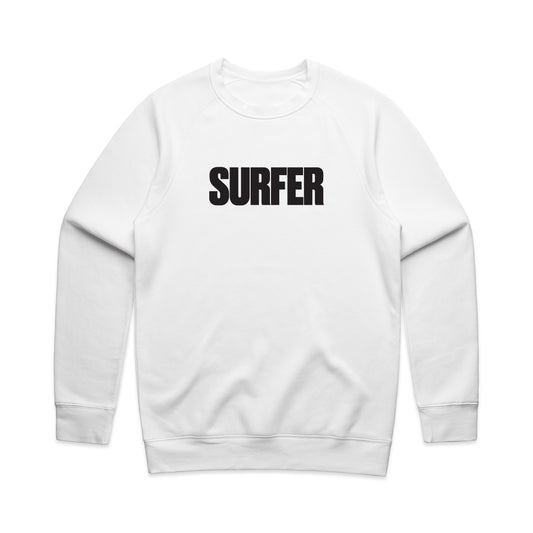 Surfer Logo Crew Sweatshirt (White)