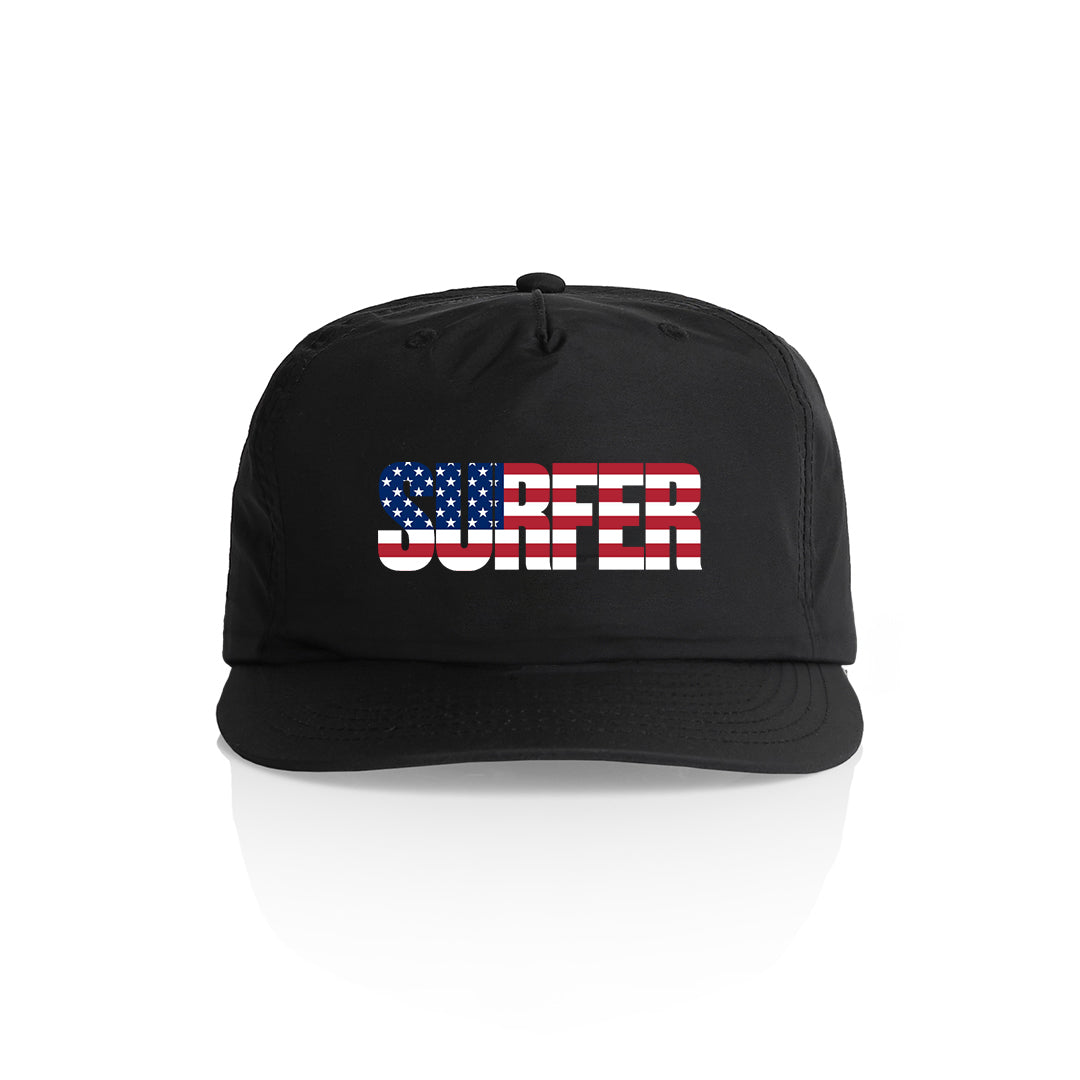 Surfer Flag Logo Nylon Snapback